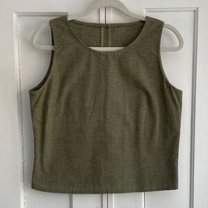 Fairycore Pagan Nature Green Cotton Ren Fair Tank Top Fairy Cosplay LARP Women’s